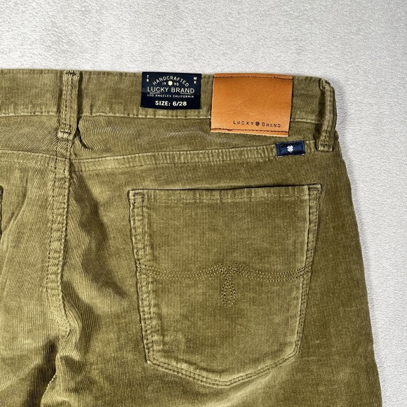 Lucky Brand Lolita Skinny Micro Corduroy Jeans Women's Size 6/28 Olive Green NWT - Picture 7 of 10